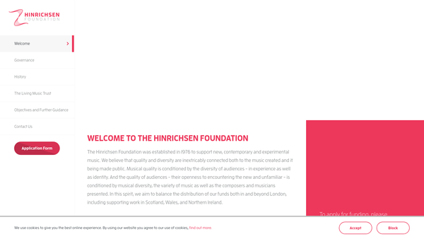 Screenshot of the The Hinrichsen Foundation CIO website