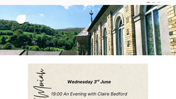 Screenshot of the Moriah Baptist Church Risca website