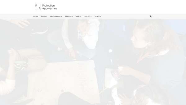 Screenshot of the Protection Approaches website