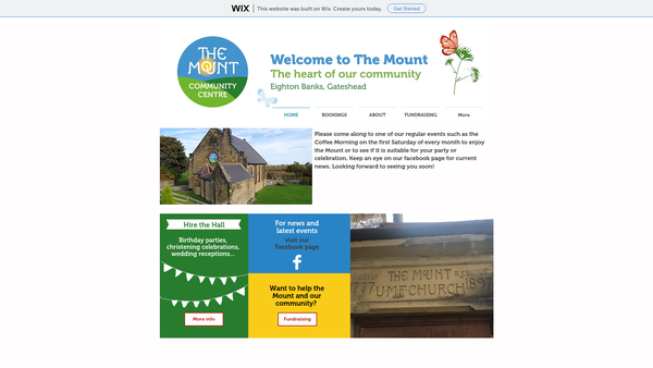 Screenshot of the The Mount Community Association website
