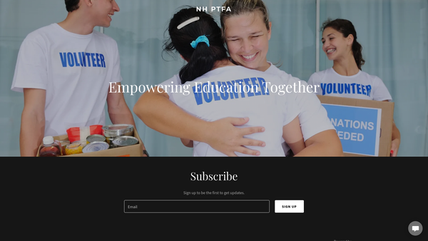 Screenshot of the New Horizons Children's Academy Parents, Teachers And Friends Association website