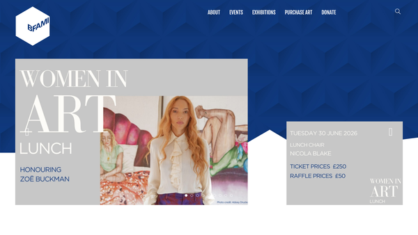 Screenshot of the British Friends Of The Art Museums Of Israel website