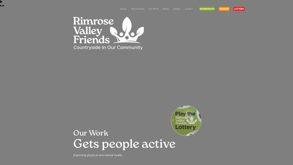 Screenshot of the Rimrose Valley Friends website