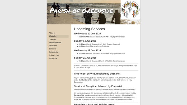 Screenshot of the The Parochial Church Council Of The Ecclesiastical Parish Of Greenside website