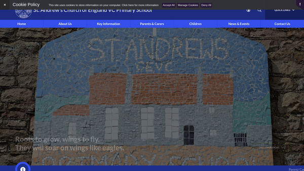 Screenshot of the The Parent, Teacher And Friends Association Of St Andrew's School website