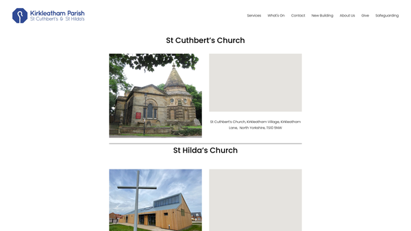 Screenshot of the The Parochial Church Council Of The Ecclesiastical Parish Of Kirkleatham, Diocese Of York website
