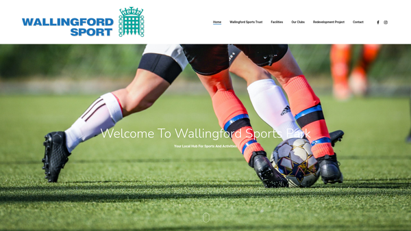 Screenshot of the The Wallingford Sports Trust website