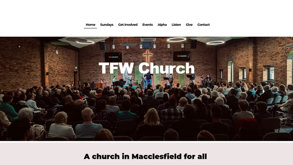 Screenshot of the Tytherington Family Worship Church website