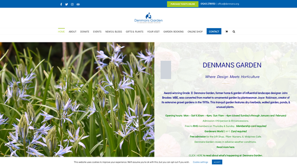 Screenshot of the The John Brookes-Denmans Foundation website
