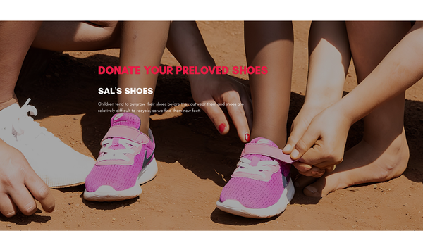 Screenshot of the Sal's Shoes website