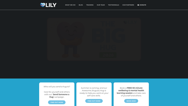 Screenshot of the Project Lily website