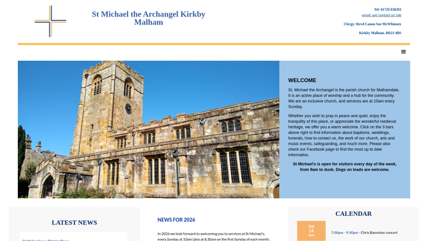 Screenshot of the The Parochial Church Council (Pcc) Of St Michael The Archangel, Kirkby Malham website