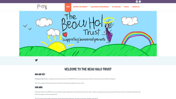 Screenshot of the The Beau Halo Trust website