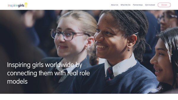 Screenshot of the Inspiring Girls International Limited website