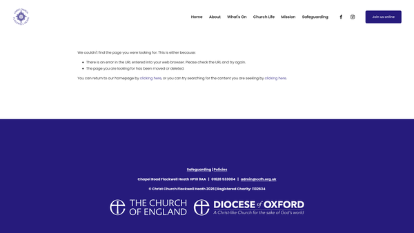 Screenshot of the Vilajeti Christian Ministries website