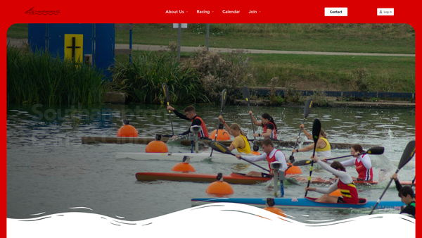 Screenshot of the Southampton Canoe Club website