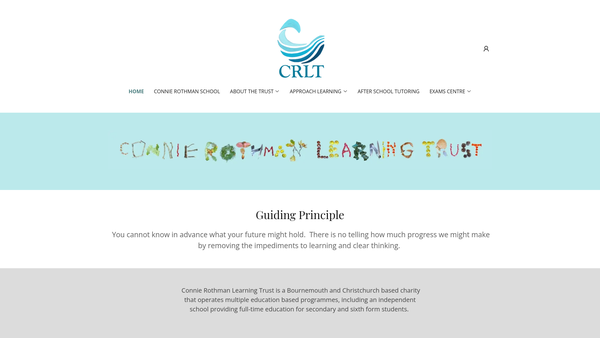 Screenshot of the Connie Rothman Learning Trust website