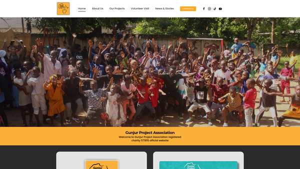 Screenshot of the Gunjur Project Association website