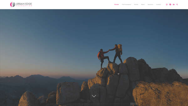 Screenshot of the Urban Edge Foundation website