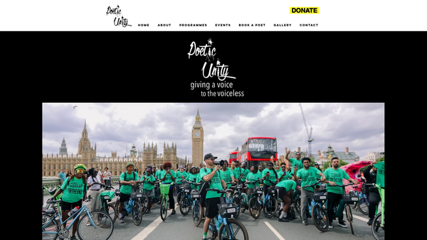 Screenshot of the Poetic Unity website