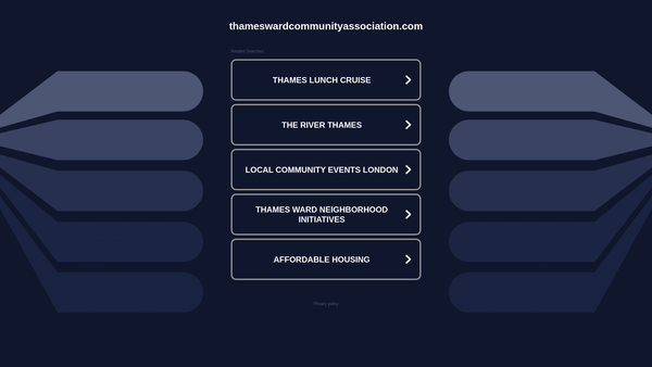 Screenshot of the Thames Ward Community Association Limited website