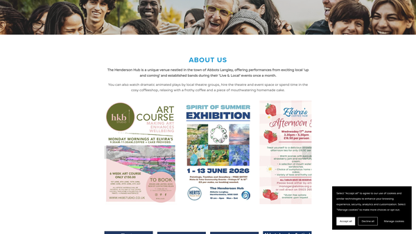 Screenshot of the Henderson Hub Company Limited website