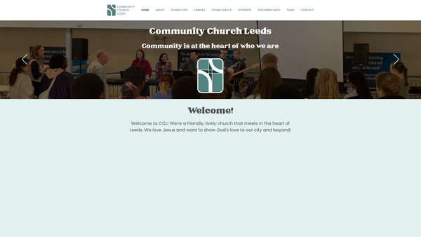 Screenshot of the Community Church Leeds website