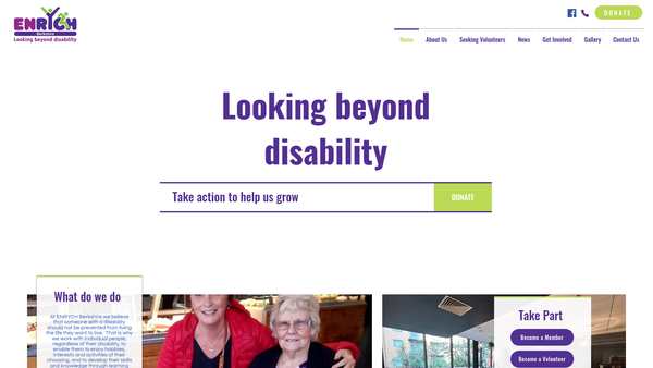 Screenshot of the Enrych Berkshire website