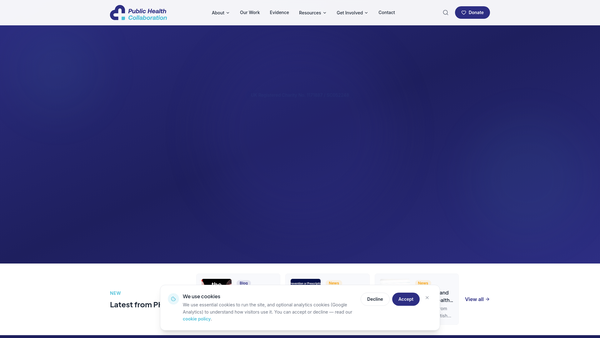 Screenshot of the Public Health Collaboration website