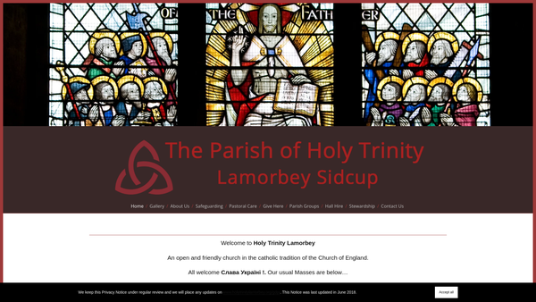 Screenshot of the The Parochial Church Council Of The Ecclesiastical Parish Of Holy Trinity Lamorbey website