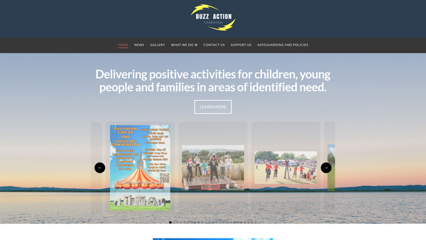 Screenshot of the Buzz Action Foundation CIO website