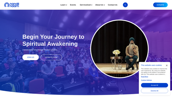 Screenshot of the Nanak Naam website