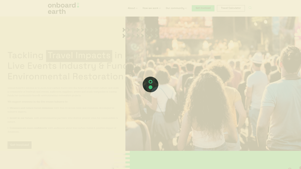 Screenshot of the The Festival Energy Revolution website