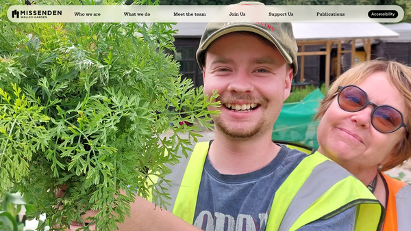 Screenshot of the Missenden Walled Garden CIO website