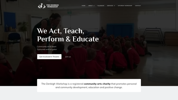 Screenshot of the The Denbigh Workshop website