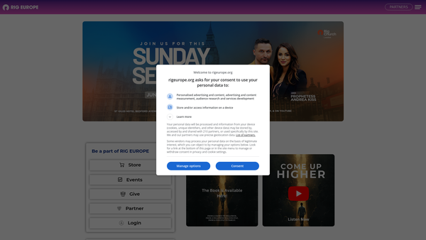 Screenshot of the Rig Nation website