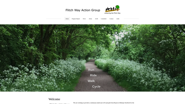 Screenshot of the Flitch Way Action Group website