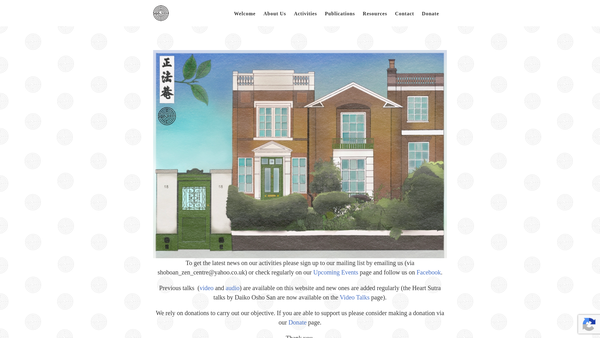 Screenshot of the The Zen Trust website