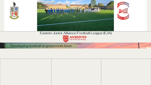 Screenshot of the Eastern Junior Alliance Football League website