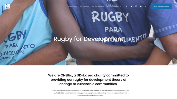 Screenshot of the Onerio website