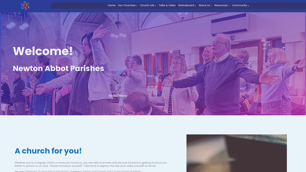 Screenshot of the The Parochial Church Council Of The Ecclesiastical Parish Of Newton Abbot website