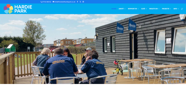 Screenshot of the Friends Of Hardie Park Ltd website