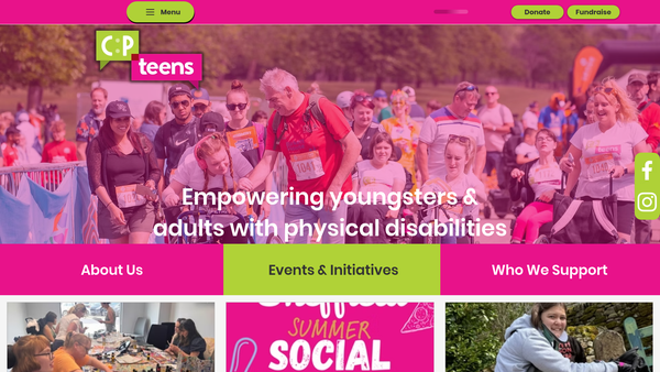 Screenshot of the Cp Teens UK website