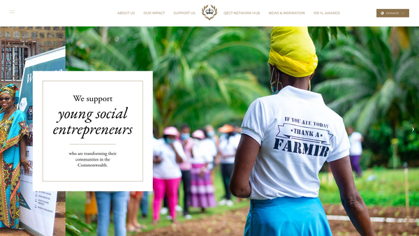 Screenshot of the The Queen Elizabeth II Commonwealth Trust website