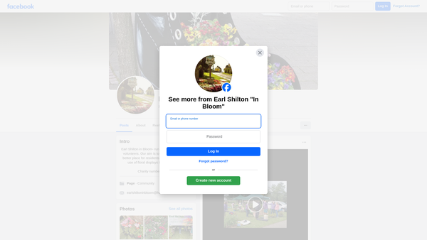 Screenshot of the Earl Shilton In Bloom website