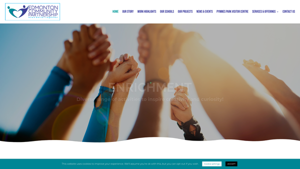 Screenshot of the Edmonton Community Partnership website