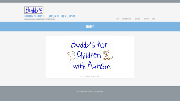 Screenshot of the Buddy's For Children With Autism website