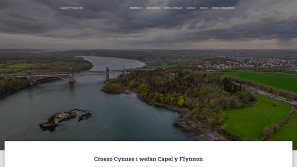 Screenshot of the Eglwys Efengylaidd Bangor website