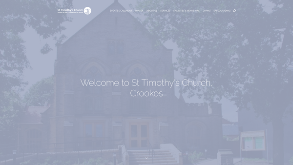 Screenshot of the The Parochial Church Council Of The Ecclesiastical Parish Of St Timothy's Crookes website
