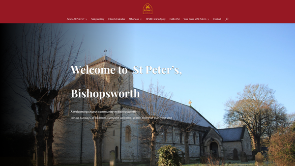 Screenshot of the The Parochial Church Council Of The Ecclesiastical Parish Of St Peter's Bishopsworth website